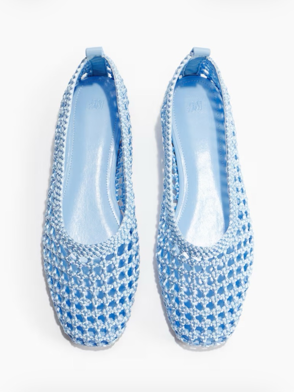 H&M Braided Flats - size 11 - Baby Blue